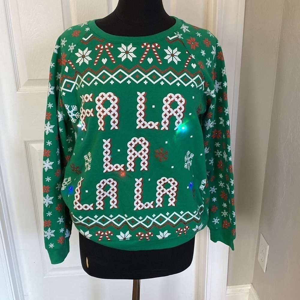 Fa La La La light up sweatshirt - Picture 3 of 5